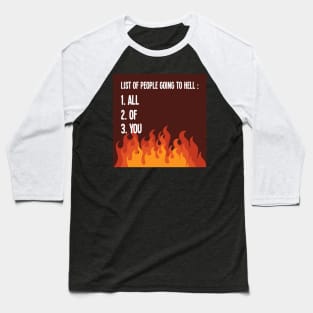 Hell List - For the dark side Baseball T-Shirt